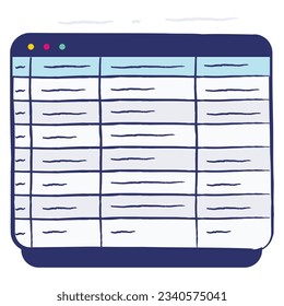 illustration of a icon datatable 