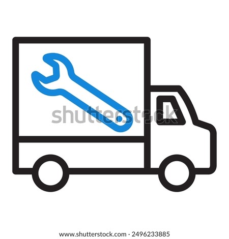 illustration of a icon delivery and installation