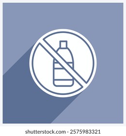 Illustration of Icon Design Prohibited Drinking While Fasting With Shadow