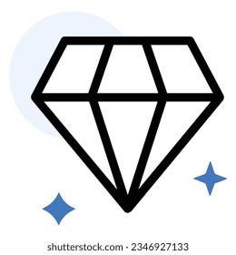 ilustración de un diamante de icono 
