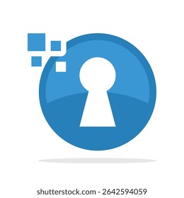 Illustration icon with digital security management concept with restricted access, locked access.