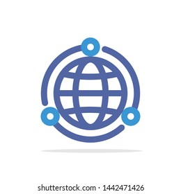 Illustration icon with the digital world concept