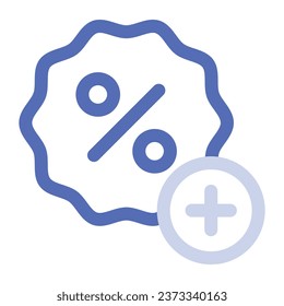 illustration of a icon discount add