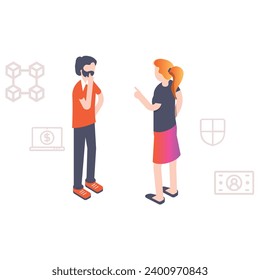 ilustración de una discusión de icono