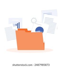 illustration of a icon document management 