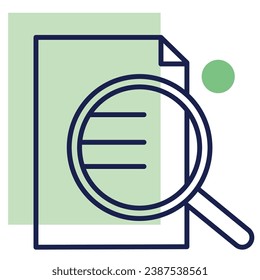 ilustración de una búsqueda de documento de icono