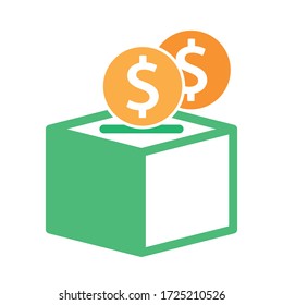 Illustration icon for donation box