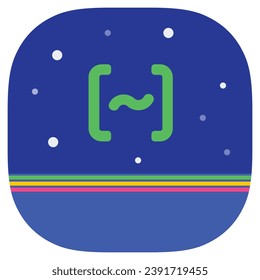 ilustración de una biblioteca de borde de icono