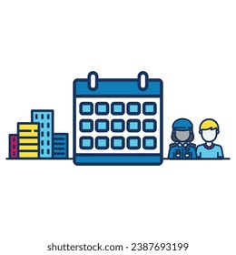 illustration of a icon employee scheduling