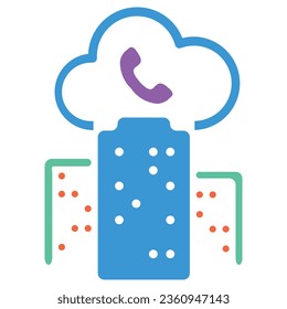illustration of a icon enterprise cloud 