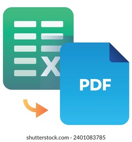 ilustración de un icono excel pdf
