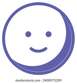 Illustration eines Icon-Gesicht-Lächels