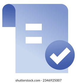 ilustración de una marca de verificación de archivo de icono 