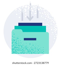 Ilustración de un recurso compartido de archivos de icono 