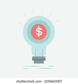 Ilustración icono de la idea financiera y el camino hacia la riqueza financiera y el logro del objetivo de inversión