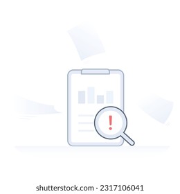illustration of a icon find not found