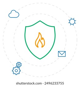 illustration of a icon fire safety