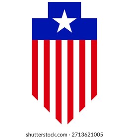 Icono de ilustración Bandera de American 