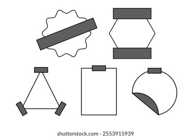 Illustration icon geometric tape unique design