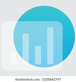 illustration of a icon glass graph 