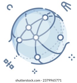illustration of a icon global connect