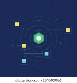 ilustración de un conector global de icono 