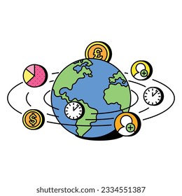 illustration of a icon globe 