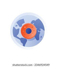 Illustration einer Icon-Globe 