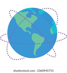 illustration of a icon globe network 