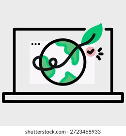 Ilustración de un icono verde
