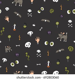  illustration icon halloween vector doodle cartoon seamless pattern