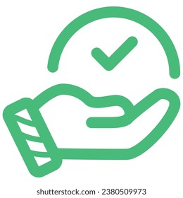 illustration of a icon hand checkmark