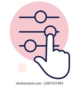 illustration of a icon hand customizable