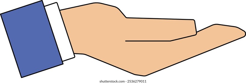 An illustration or icon of a hand making a payment