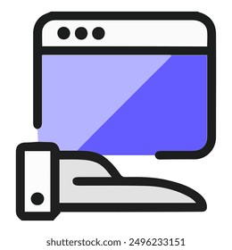 illustration of a icon hand screen