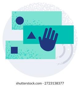 Ilustración de un icono mano toque 
