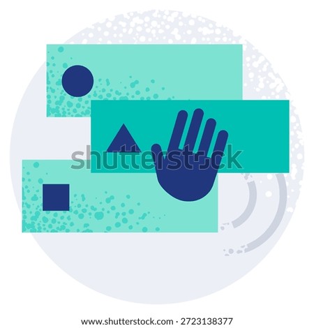 illustration of a icon hand touch 