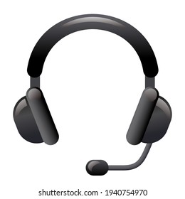 Illustration of the icon of headphones wireless with speaker gadget on the white background