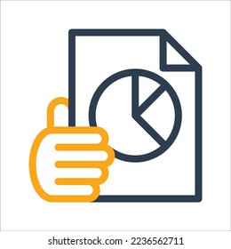 Illustration icon for holding a stock book, offering stock business information.