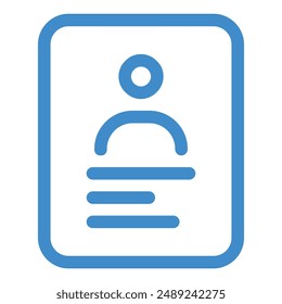 illustration of a icon id card