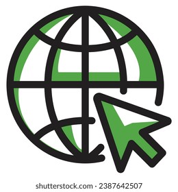 Illustration eines Icon-Internets