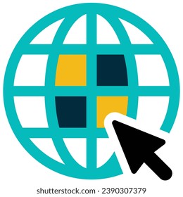 illustration of a icon internet