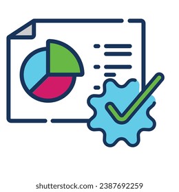 illustration of a icon invoice checkmark
