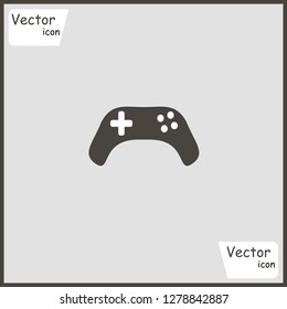 
Illustration icon joystick game console logo on gray background abstraction print vector