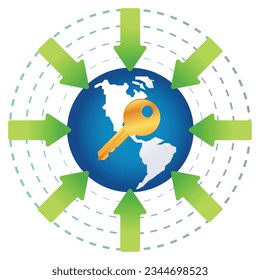 illustration of a icon key access 