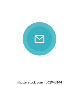 Illustration icon letter in circle on flat design