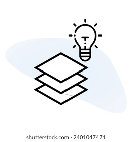 illustration of a icon light bulb 