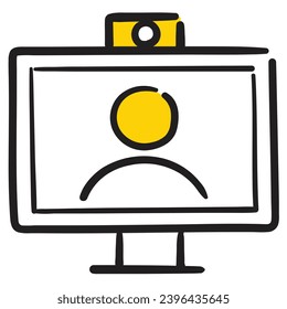 illustration of a icon live online 