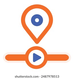 illustration of a icon live tracking
