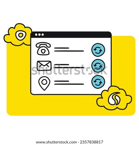illustration of a icon loading infomation 